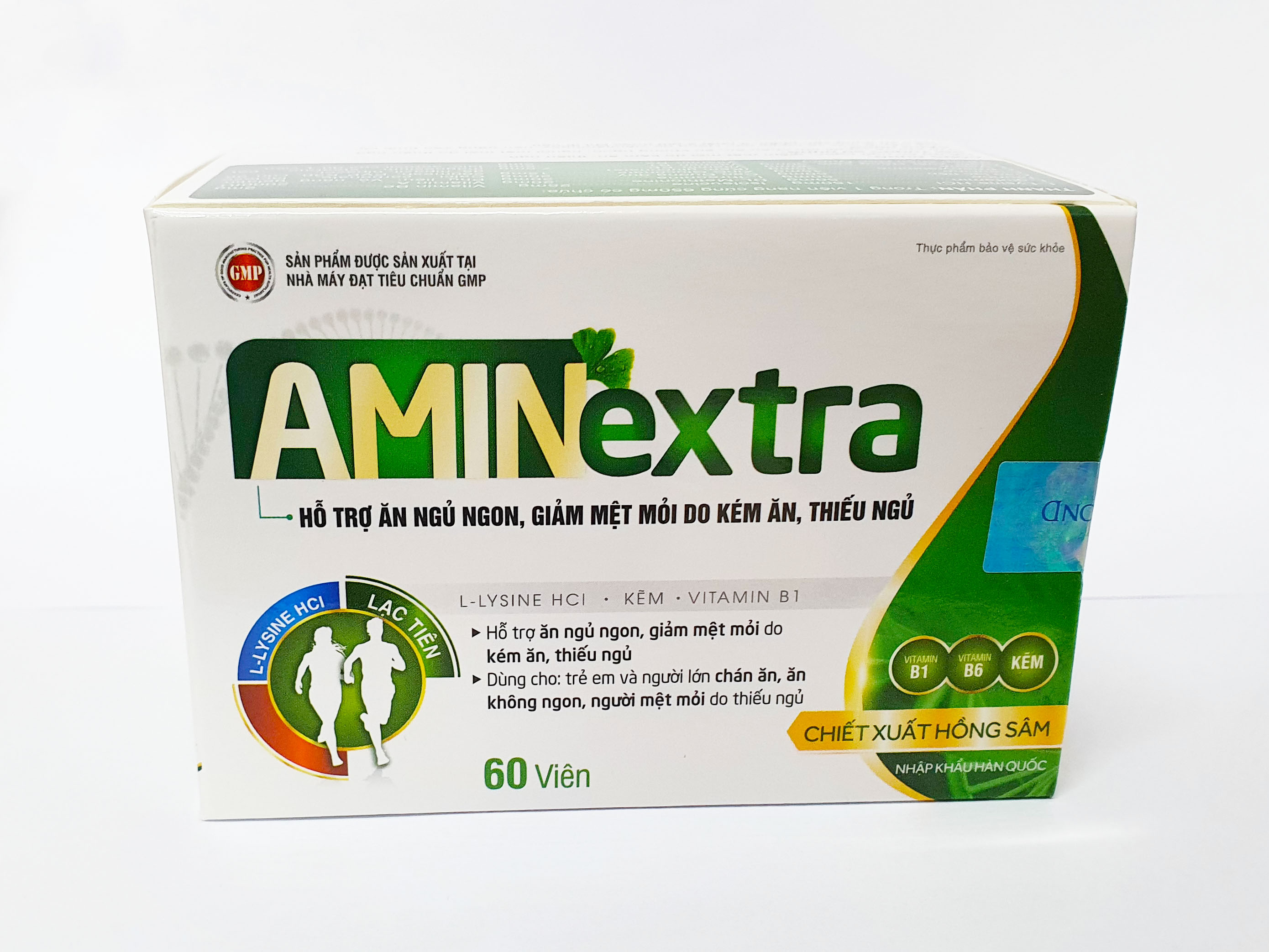 Thực Phẩm Bảo Vệ Sức Khỏe Aminextra (Hộp 60v) Hỗ Trợ Ăn Ngủ Ngon