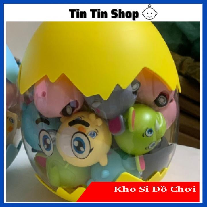 Trứng đồ chơi con vật chạy đà cho bé từ 2 tuổi ( 20 con vật - 5 mẫu)