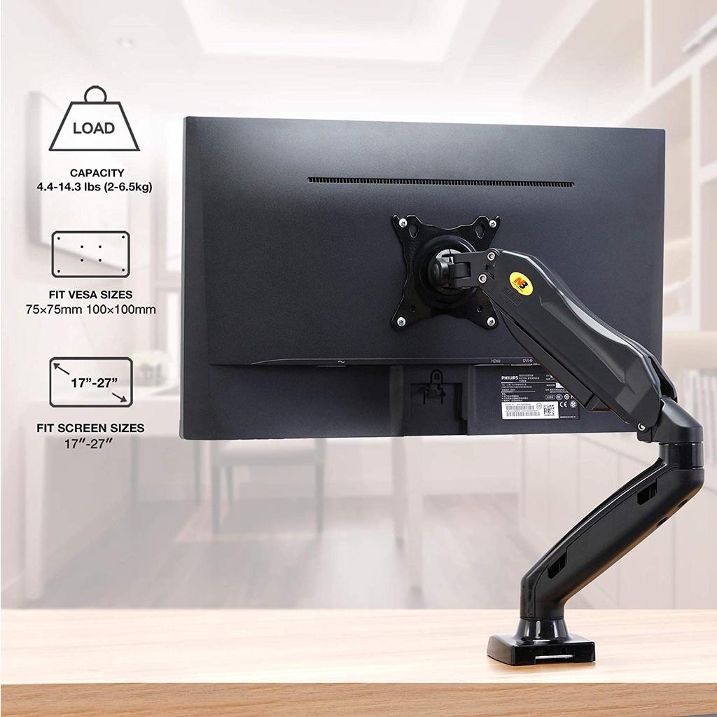 Arm màn hình máy tính NB F80 17 - 30 inch Giá treo màn hình - Tay nâng màn hình Xoay 360 độ Tải trọng 9Kg 2022