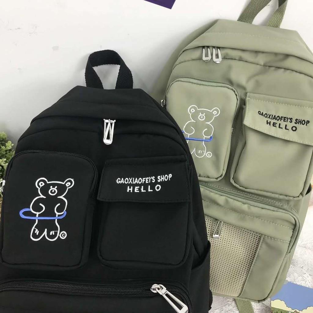 Ba lô gấu pha lưới hàng quag châu cao câp B033