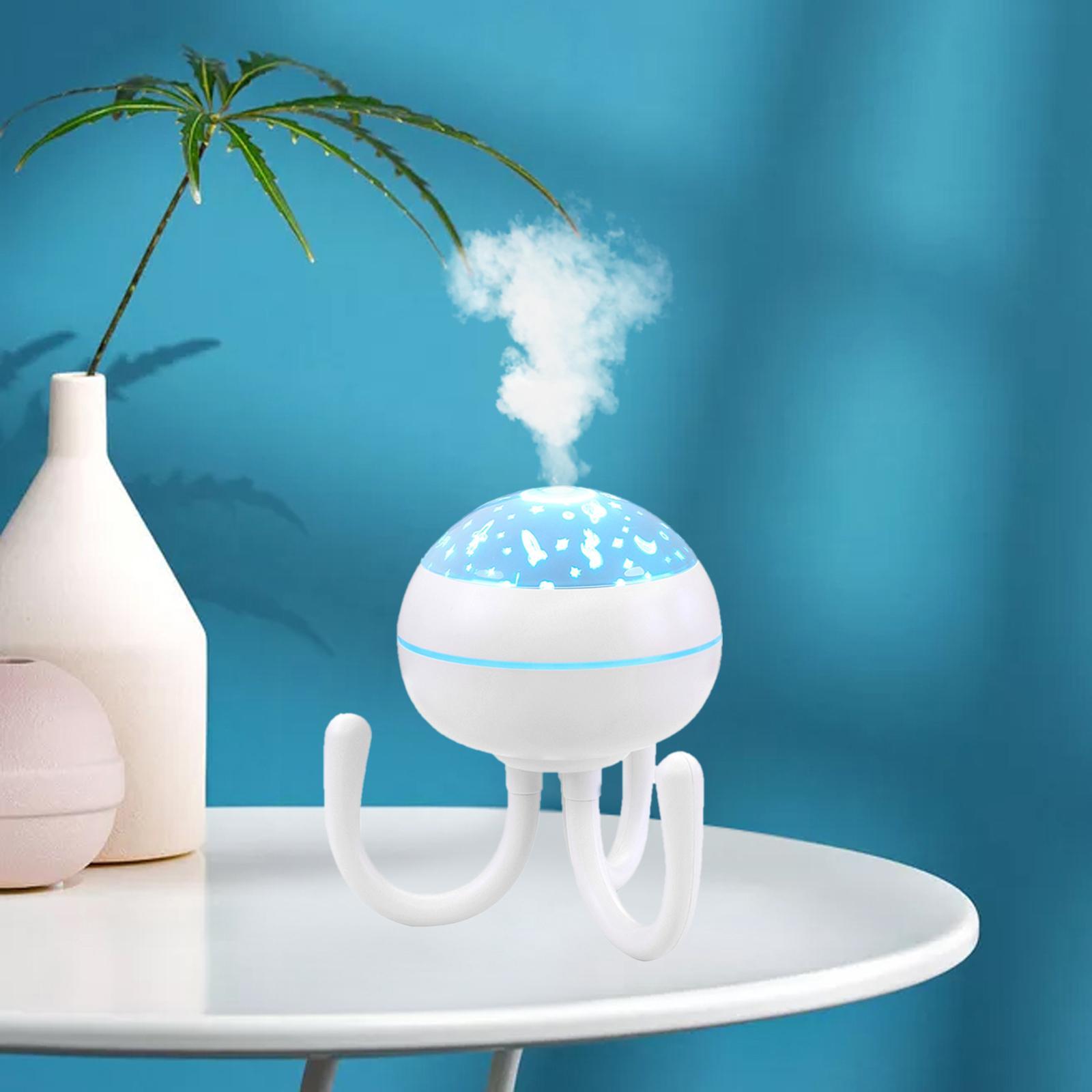 Portable Cool Mist Humidifier 200ml 7 Color LED Lights Changing for Office Travel Bedroom Car