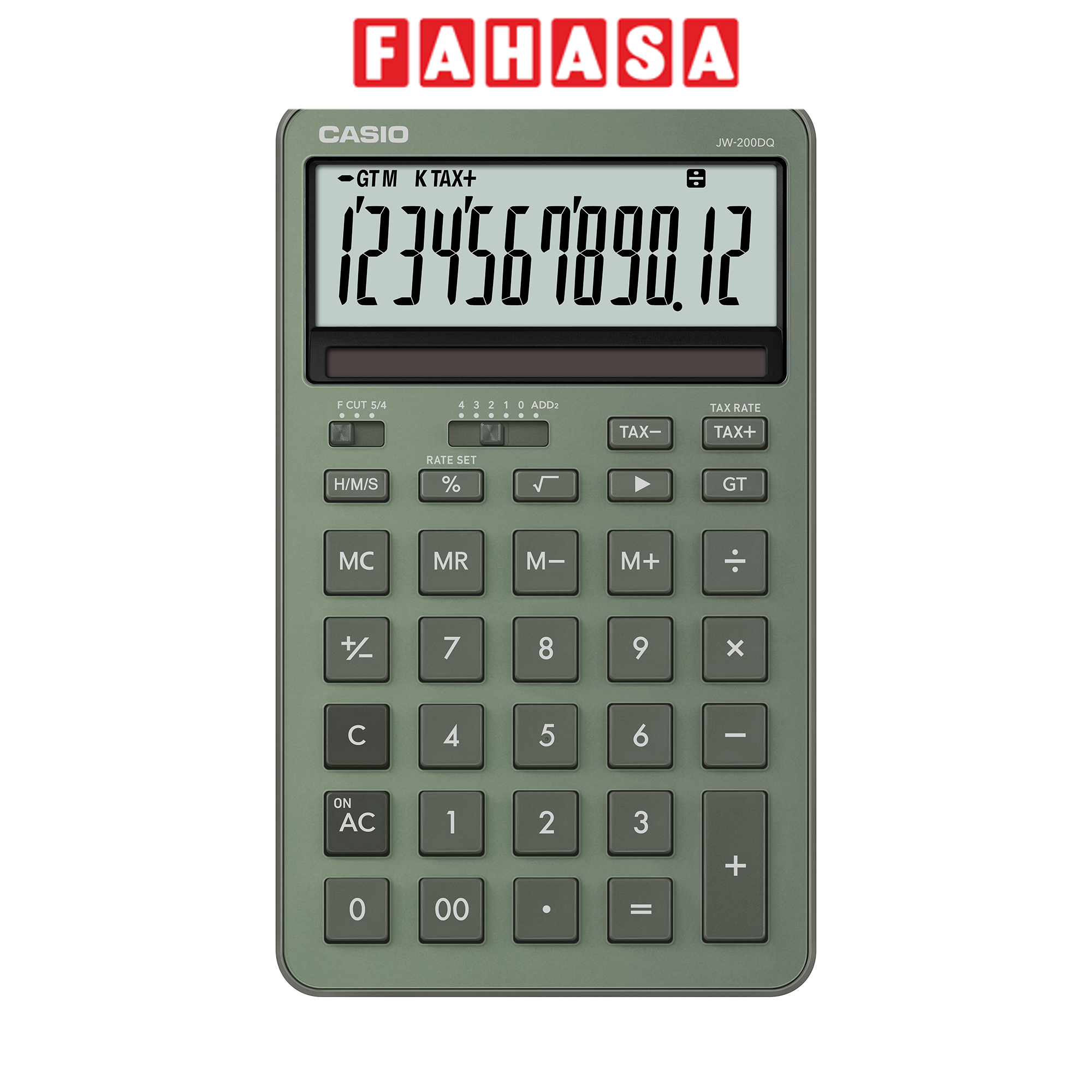 Máy Tính Văn Phòng Casio JW-200DQ-GN-W-DP - Màu Xanh Lá