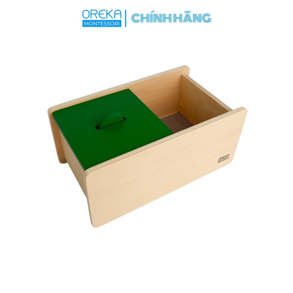 Đồ chơi trẻ em Oreka Montessori Hộp thả nắp lật - 1 Khe - 0120900