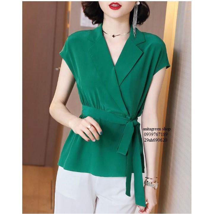Nh690620-ÁO KIỂU VEST THẮT NƠ