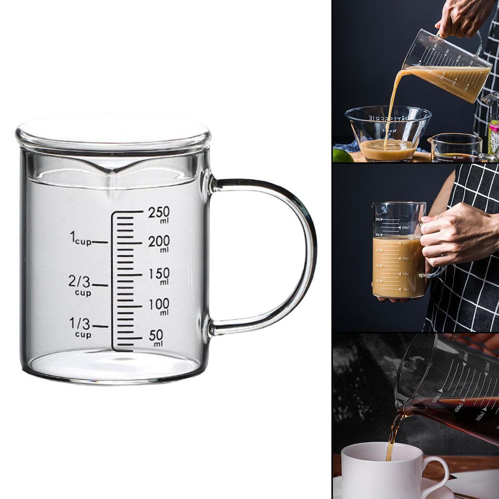 Glass Measuring Cup with Lid with Handle Multi-Function for Kitchen