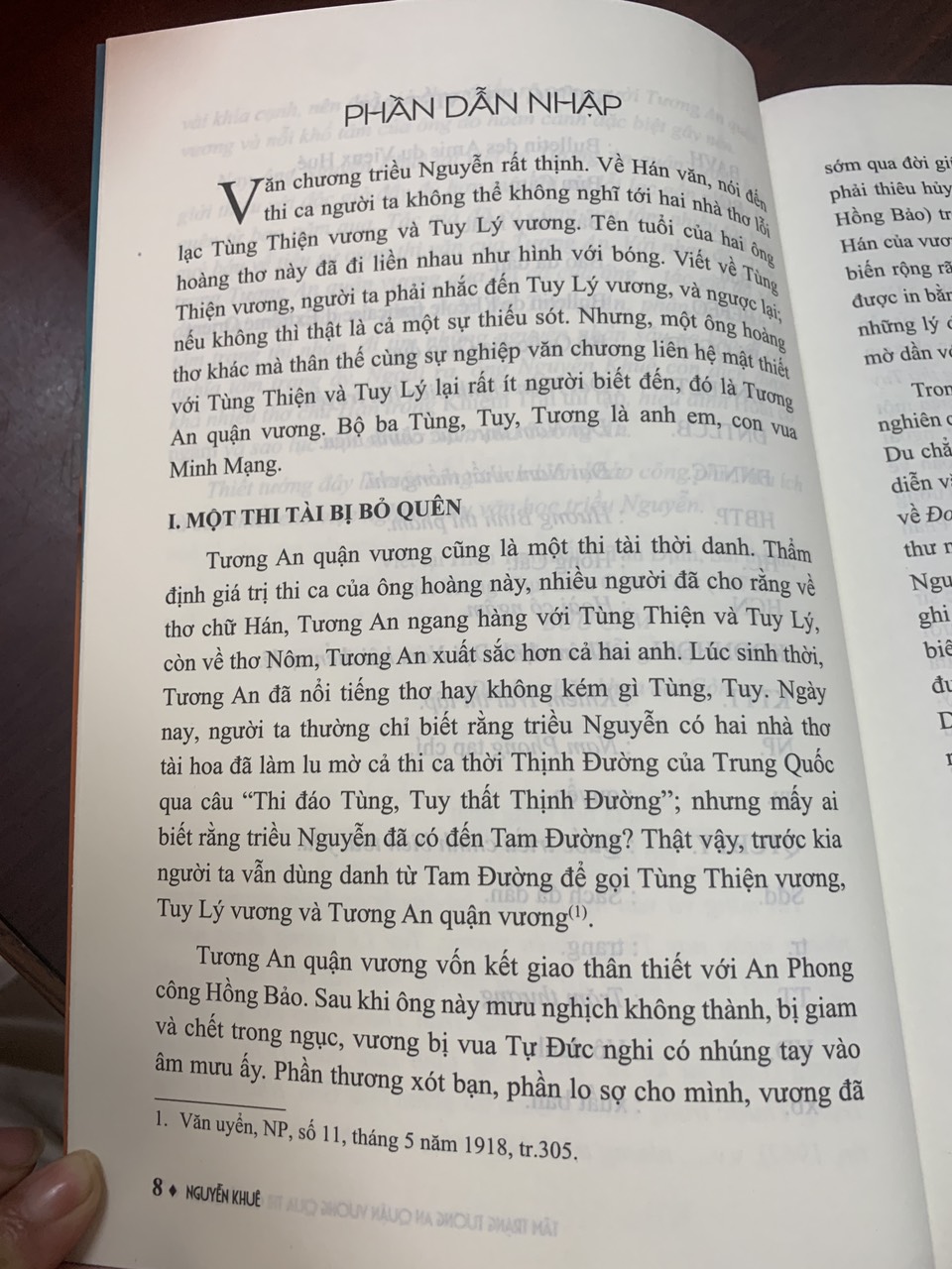 TÂM TRẠNG TƯƠNG AN QUẬN VƯƠNG QUA THI CA CỦA ÔNG– Nguyễn Khuê – NXB Văn học – Trung tâm nghiên cứu Quốc học (Bìa mềm)