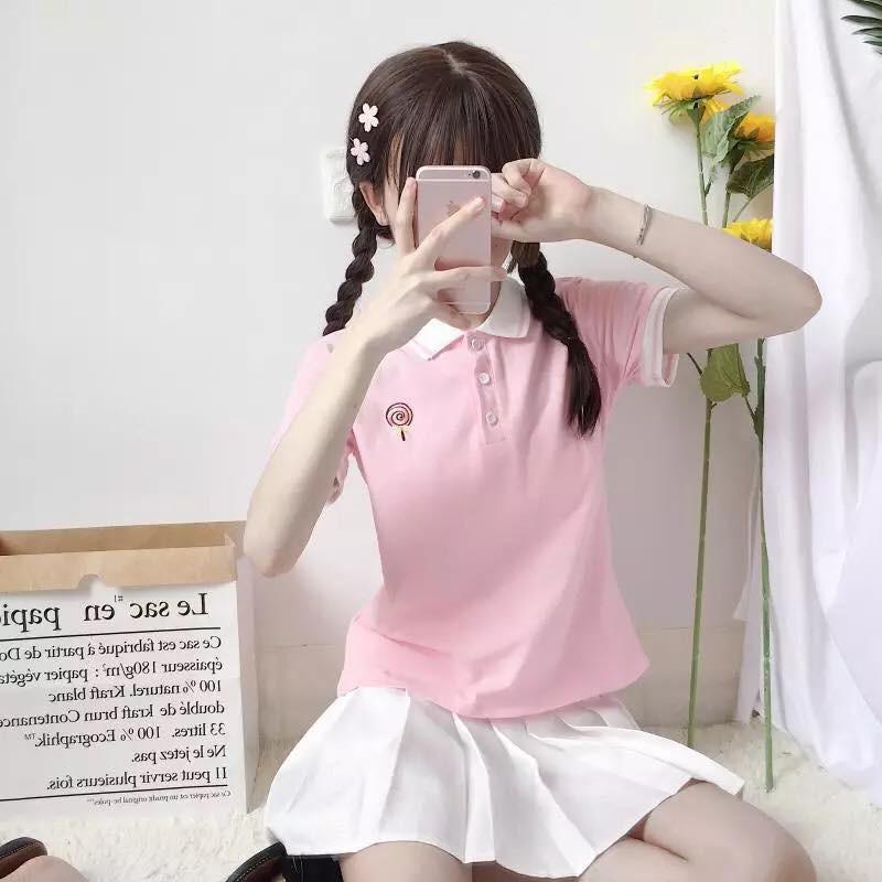 ÁO POLO CỔ BẺ CÚC BẺ 2 MÀU