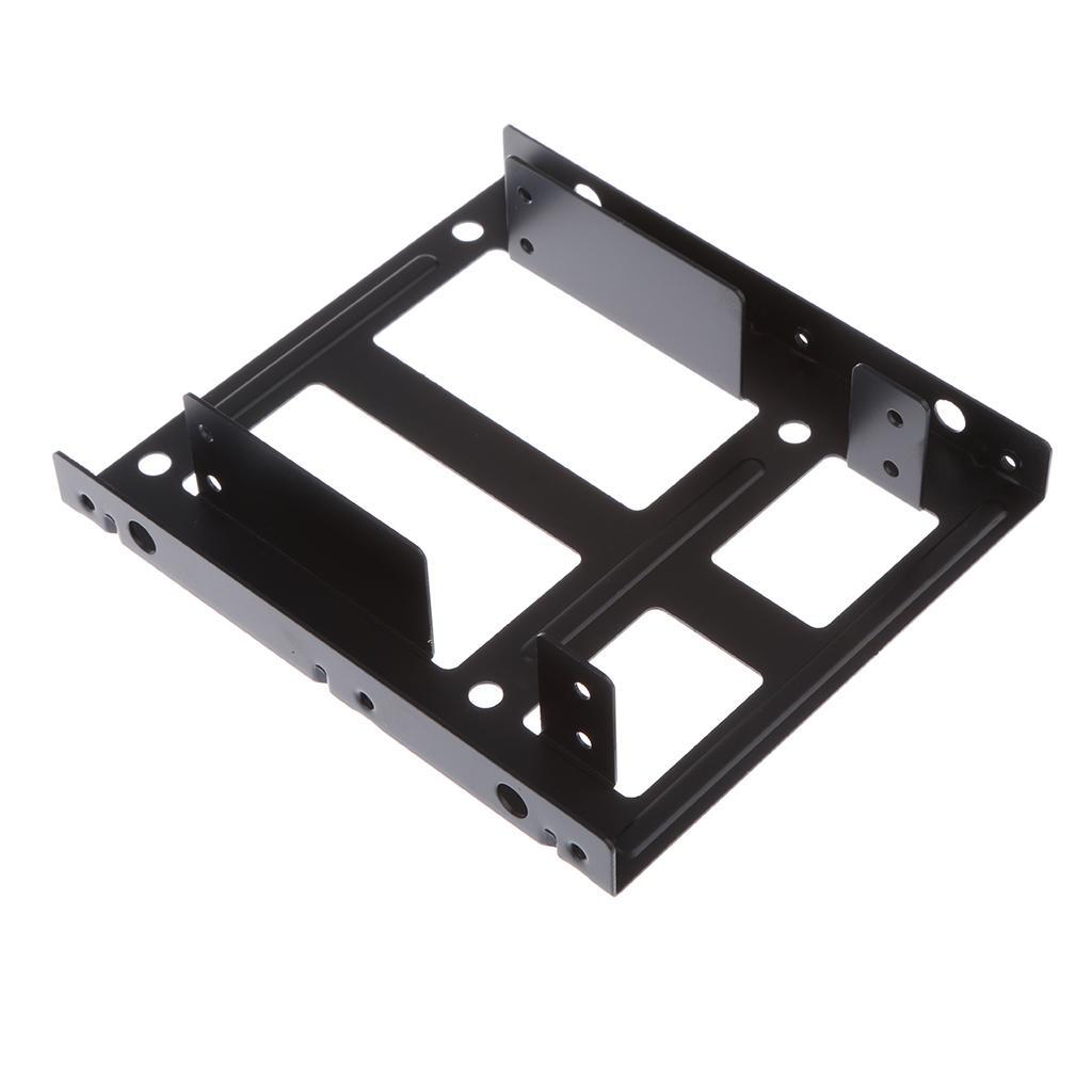 Dual2.5" to 3.5"SSD to HDD Adapter Mounting Bracket Hard Drive Holder Metal