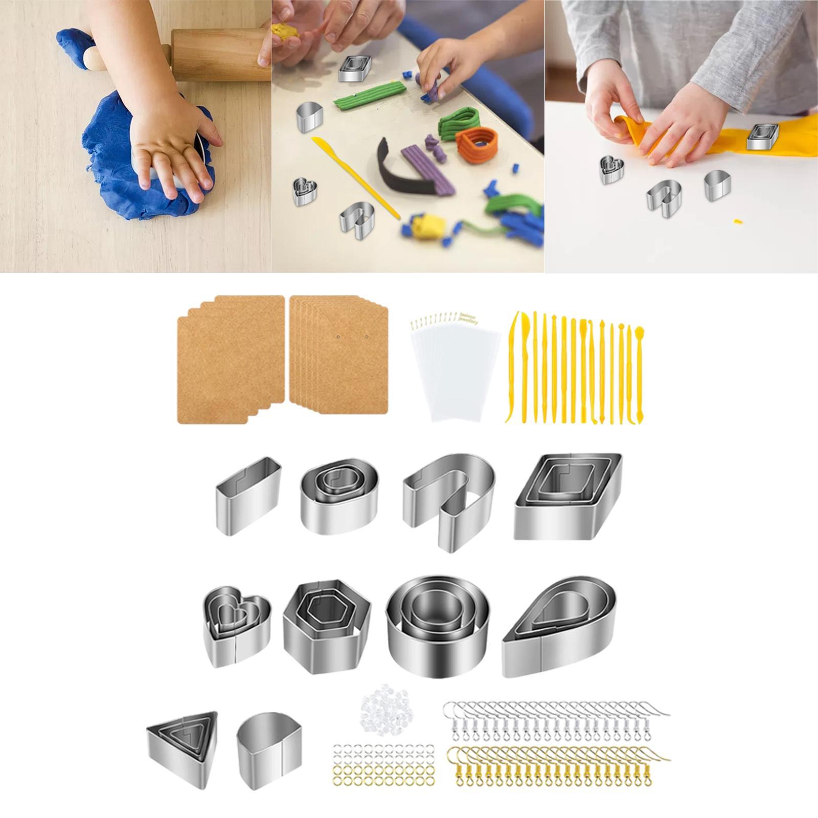 24PCS Clay Cutters Clay DIY Tool Set, Polymer Clay Cutter Punch Mold, 14PCS Clay Sculpting Tool, for Clay Earring Making