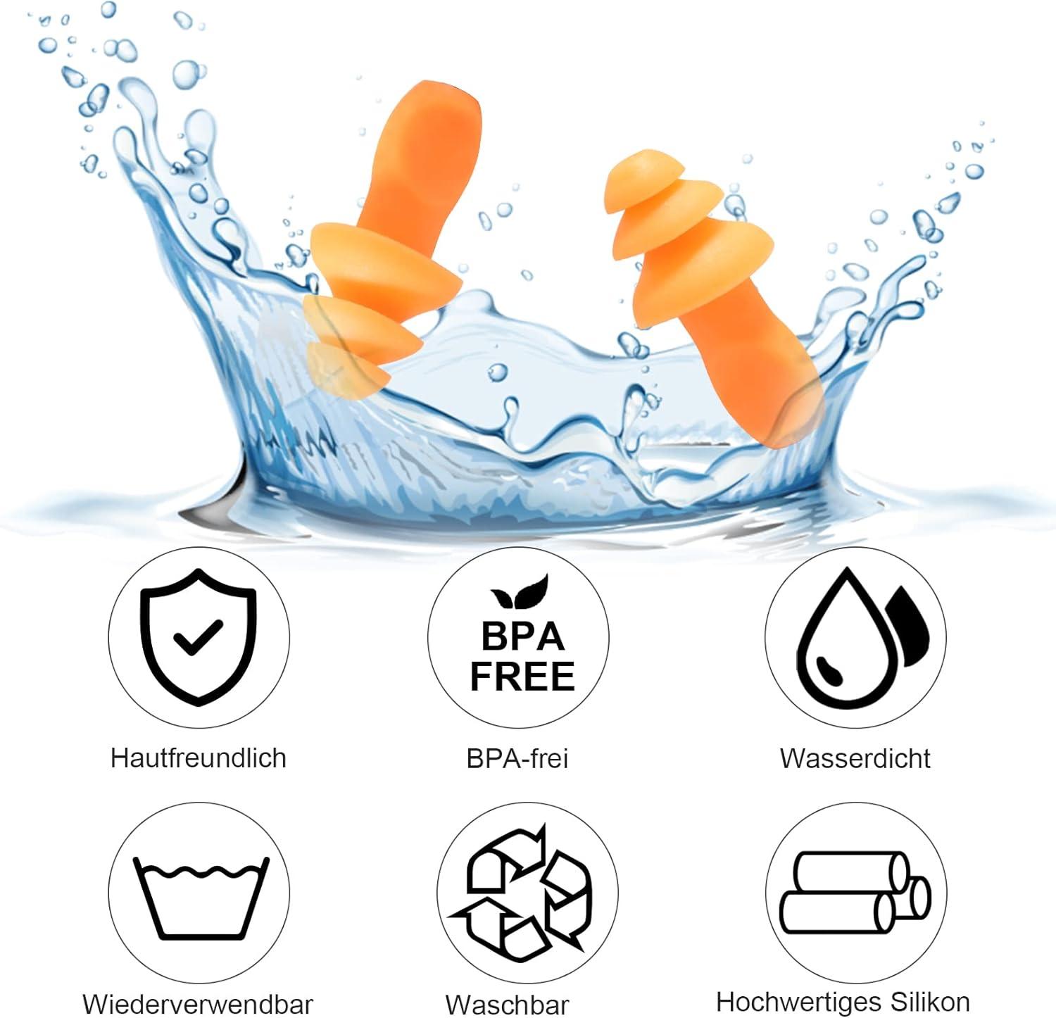 15 Cặp Nút Tai Ngủ, Nút Tai Silicon Nút Tai Bảo Vệ Thính Giác Có Thể Tái Sử Dụng Nút Tai Silicon Có Dây, Nút Tai Ngủ Cho Nơi Làm Việc Học Tập Nơi Ồn