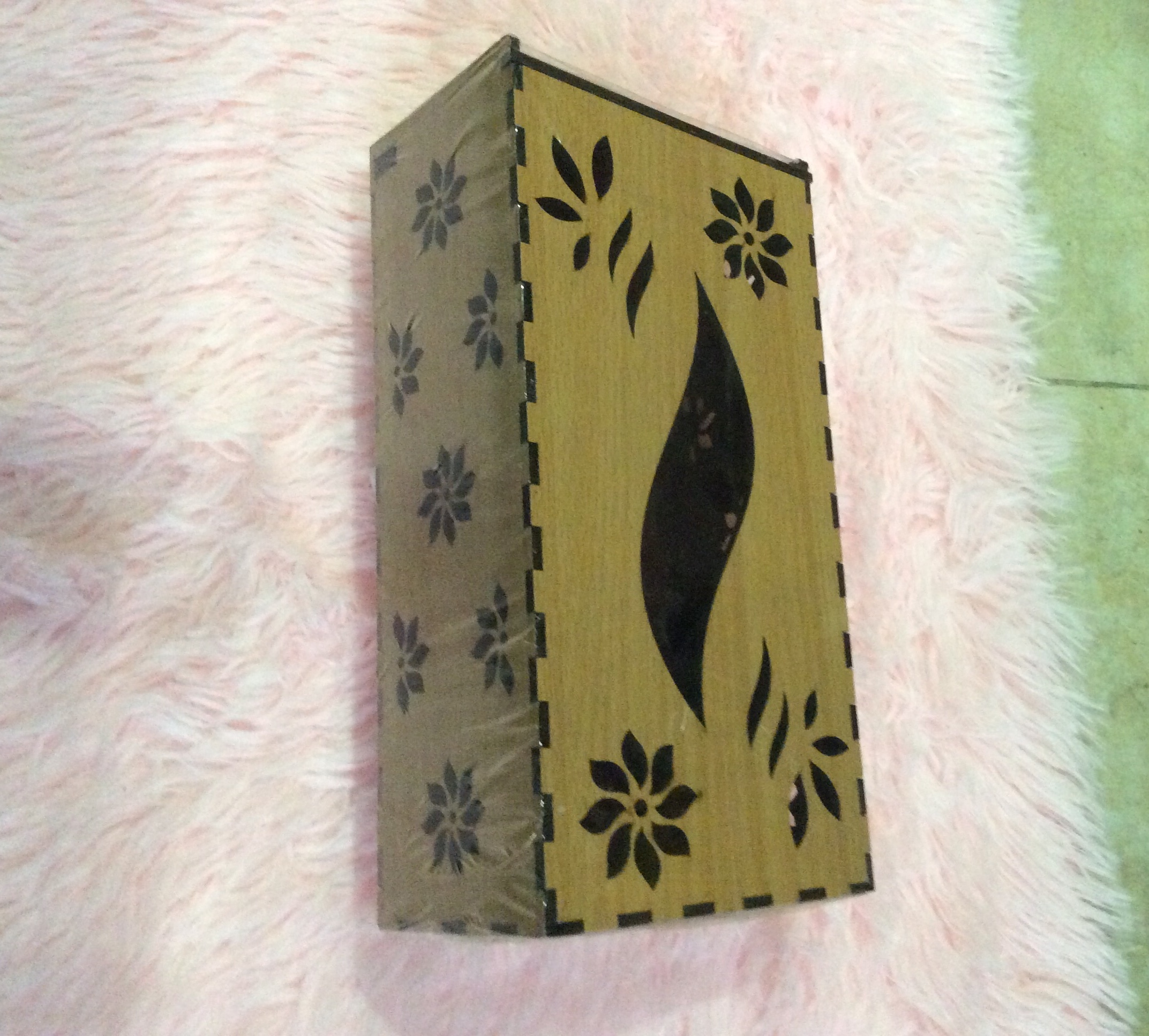 Hộp đựng giấy bằng gỗ hình chữ nhật