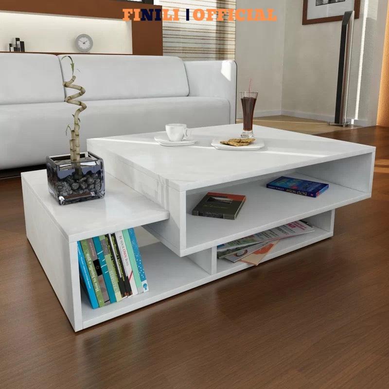 Bàn trà sofa phòng khách 2 tầng hình khối xếp đa dạng màu sắc gỗ công nghiệp FNL005