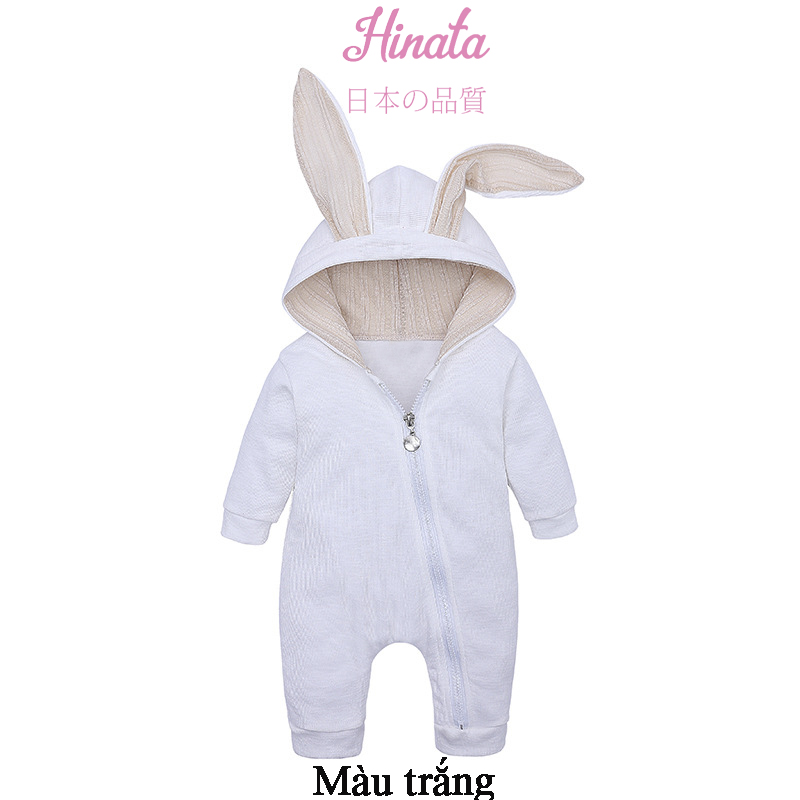 Set Romper unisex tai thỏ dễ thương BF52 Hinata cho bé