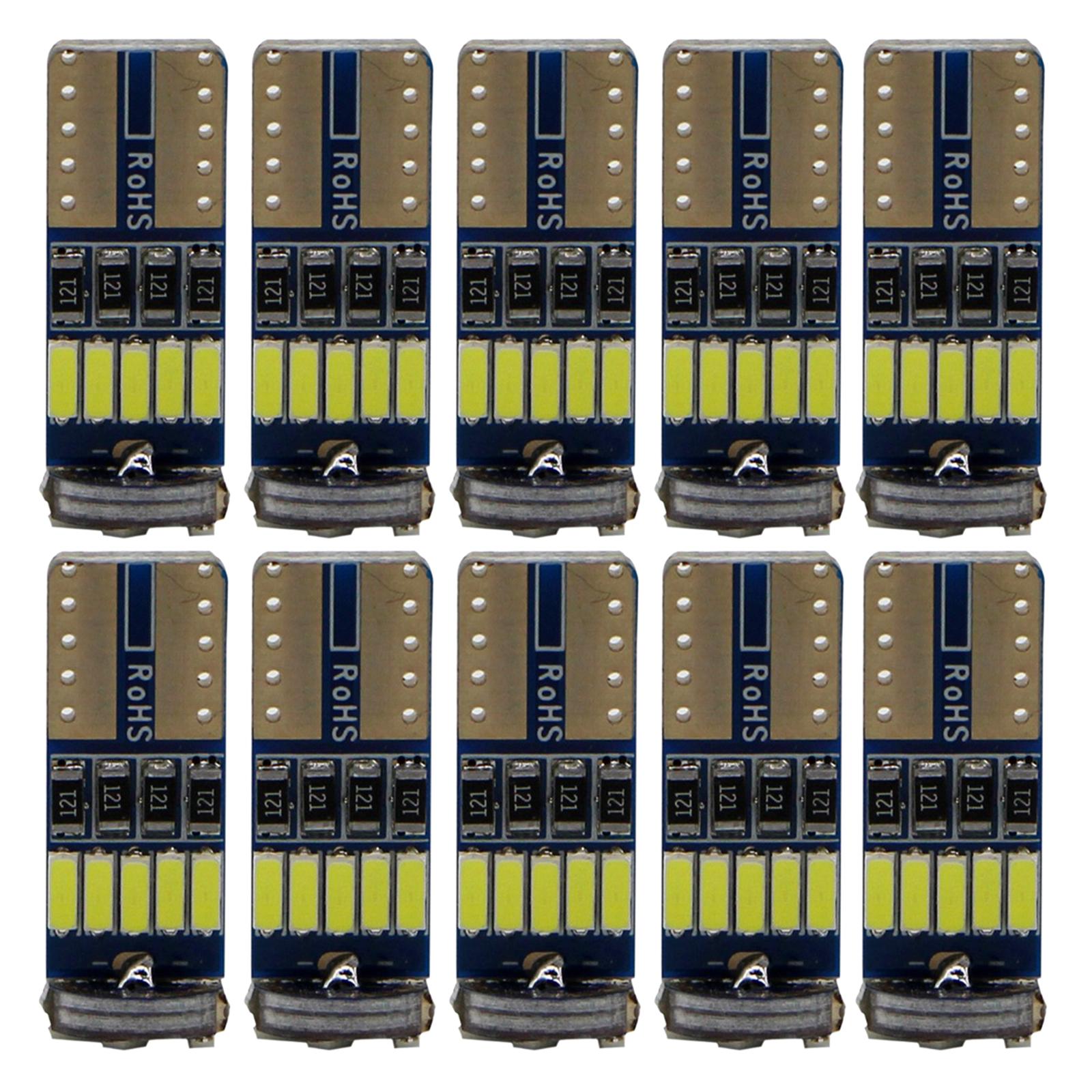 10x Car Interior Dome Light Bulbs LED Low Power Consumption Easy to Install
