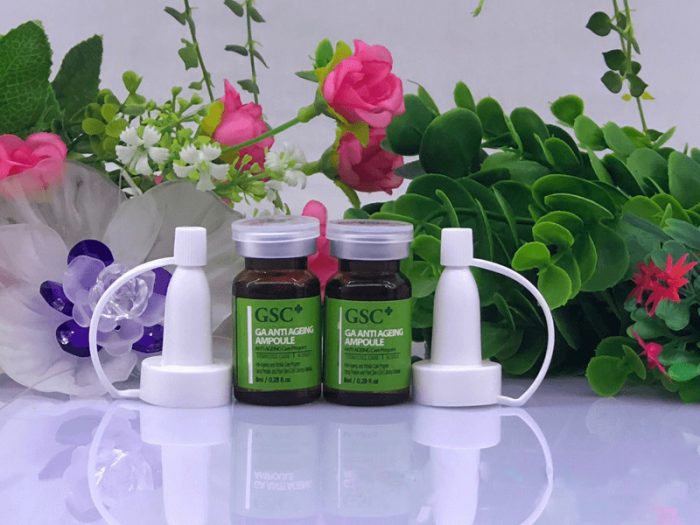 Tế bào gốc hỗ trợ sẹo, trẻ hoá da Hàn Quốc GSC GA ANTI AGEING AMPOULE, giúp xóa sẹo lồi, lõm, tái tạo cấu trúc da