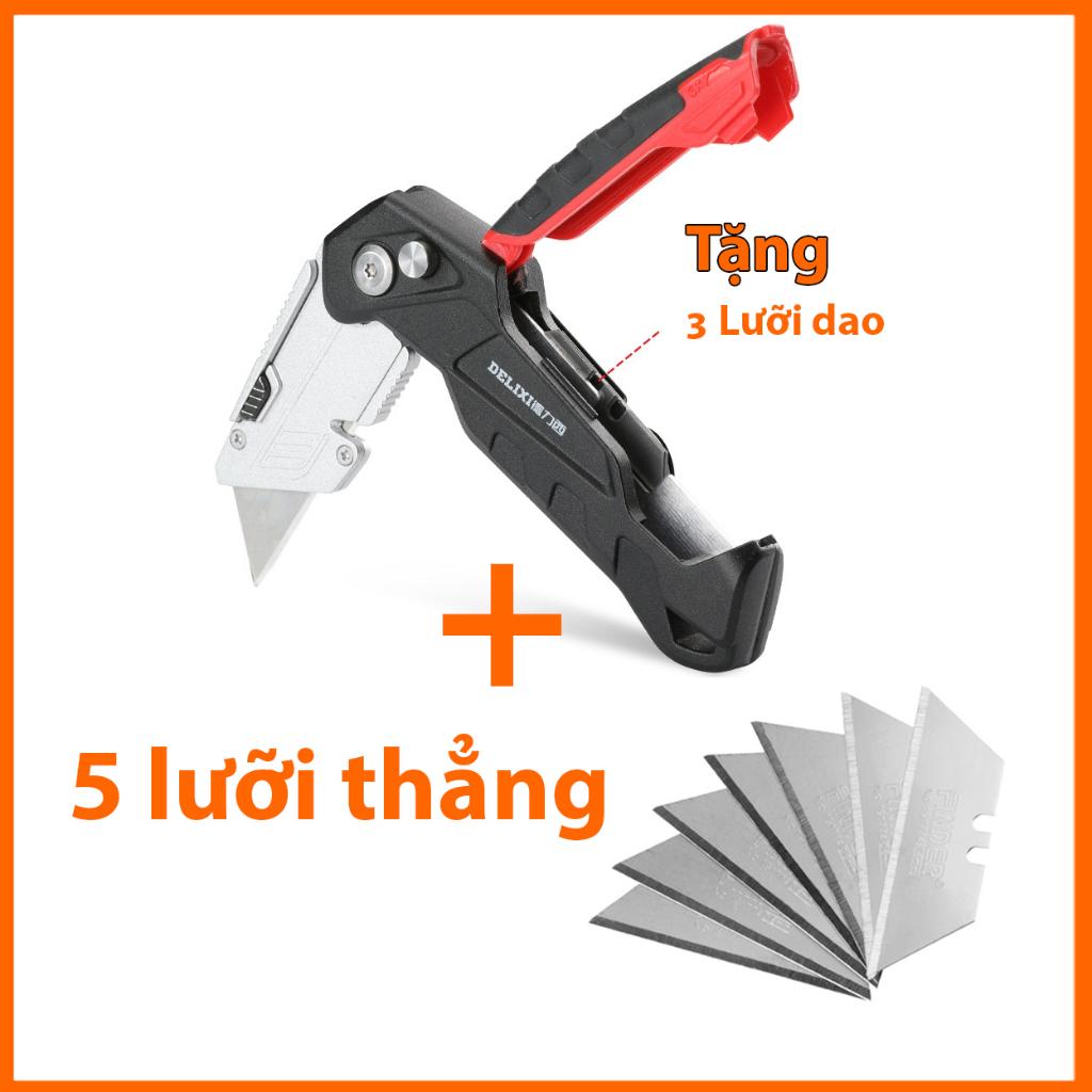 Dao Rọc Cáp Đa Năng DLX Gấp Gọn Tiện ích Chống Va Đập Lưỡi Dao Rọc Cáp Siêu Sắc Thay Lưỡi Siêu Nhanh Có Tặng Lưỡi Sơ Cua