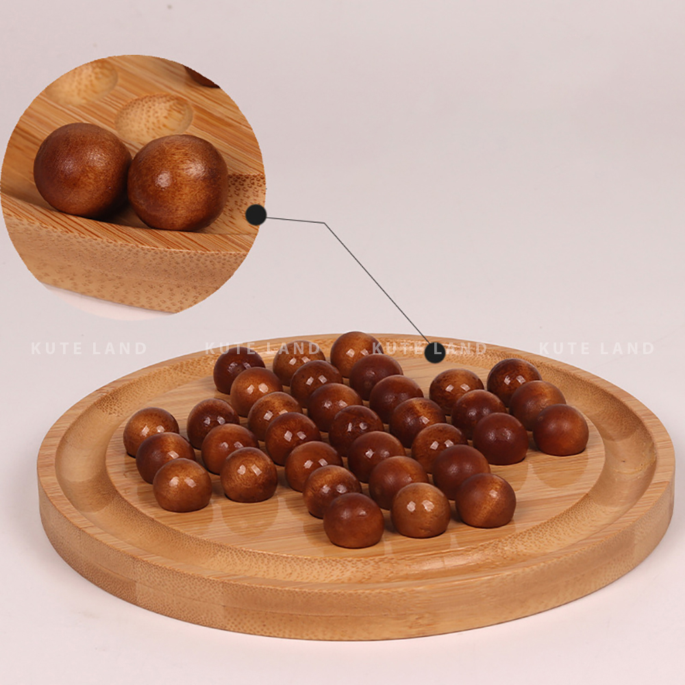 Bộ Cờ Kong Ming Trò Chơi Thử Thách IQ Trí Tuệ Bằng Gỗ Tự Nhiên 20 Cm
