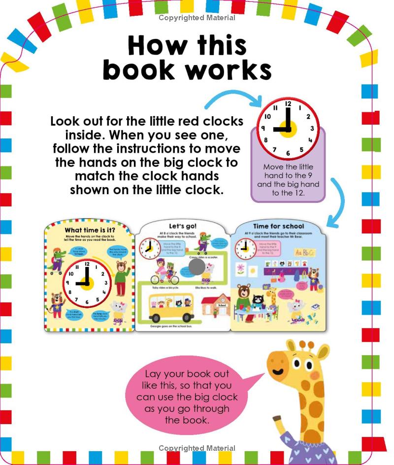 Priddy Learning: My First Clock Book: An Introduction To Telling Time And Starting School