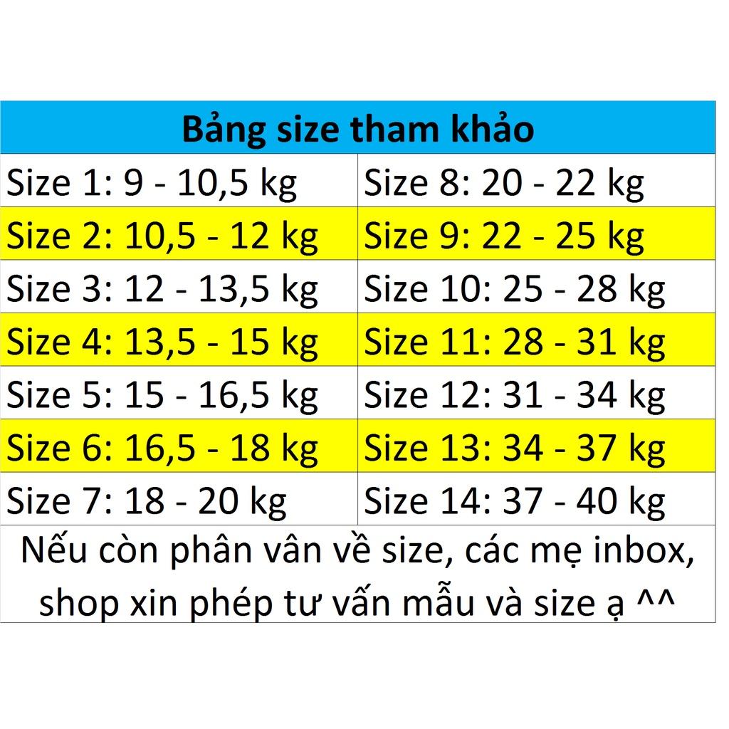 Bộ dài bé trai phối chữ Never size 9 - 40 kg