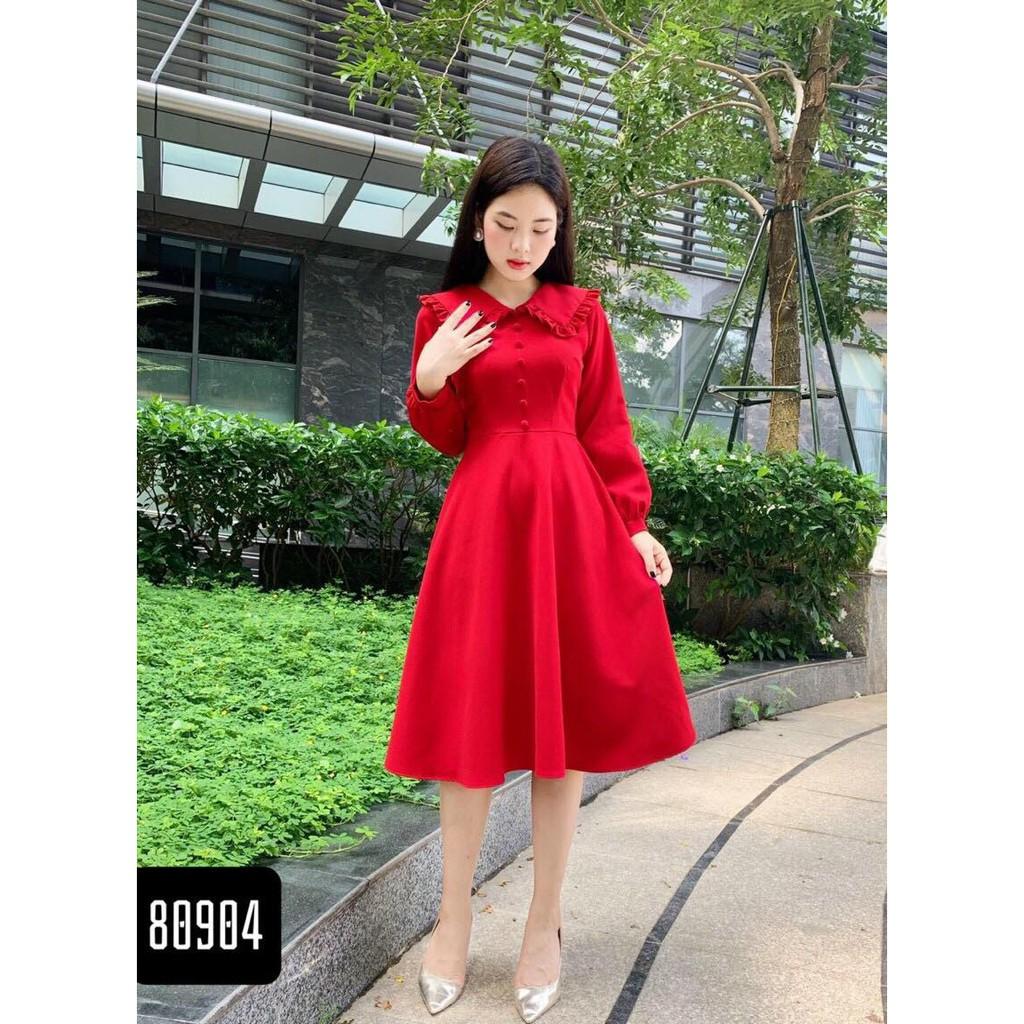 ĐẦM XÒE DỰ TIỆC DÀI TAY PHỐI BÈO SIÊU XINH