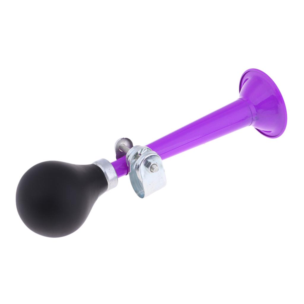 Bike Cycling Air Horn Hooter Bell Straight Horn Squeeze Rubber Bulb Silver