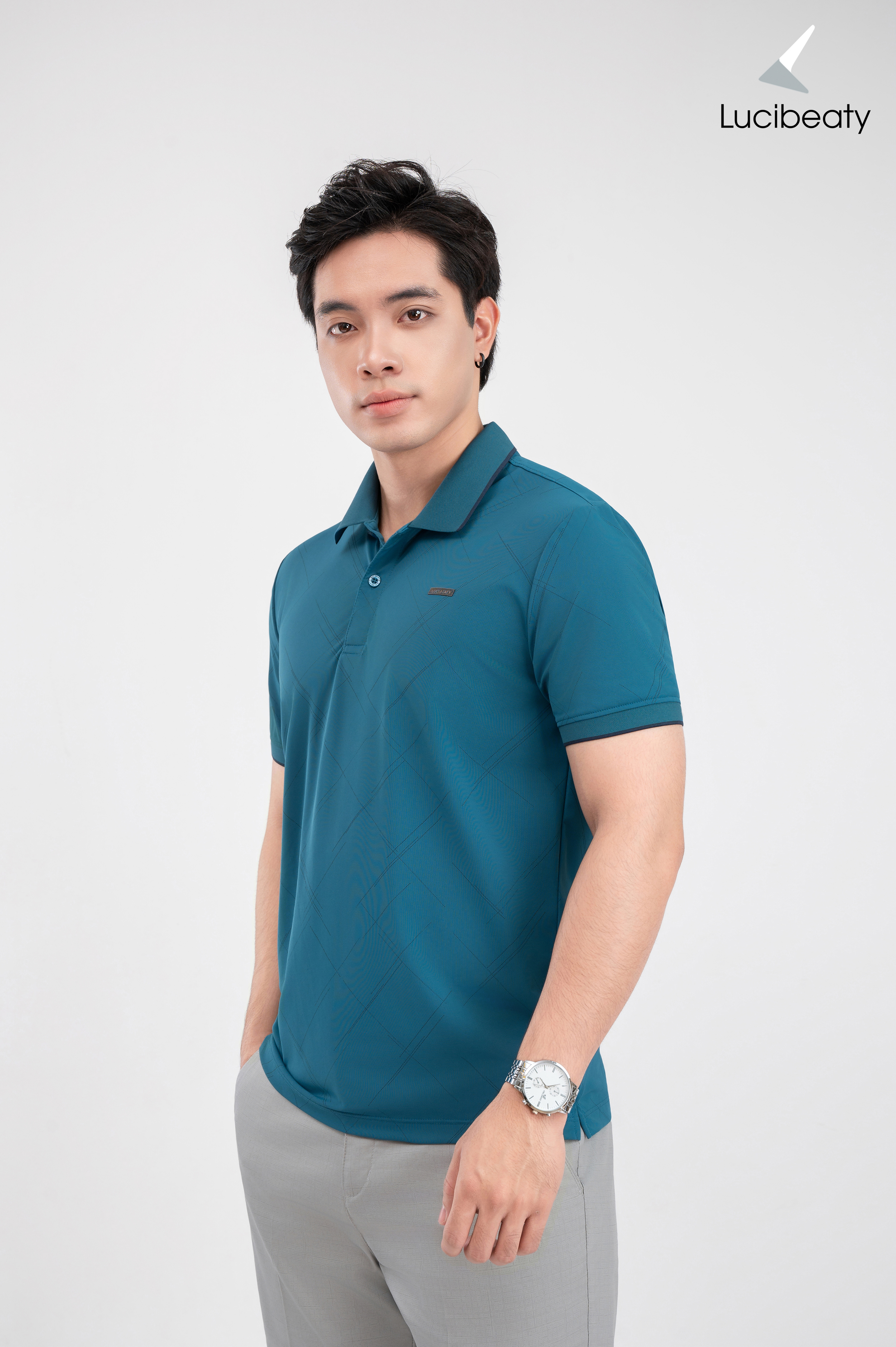 Áo polo nam cao cấp vải Coolmax nhẹ, co giãn tốt, thoáng mát POLO-025