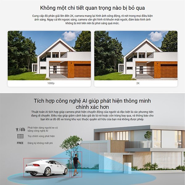 Camera Wi-fi EZVIZ H3 2K & 3K , Ngoài Trời, Ghi Hình Màu Ban Đêm, Đàm Thoại, Chống Nước IP67, Nén H265 - Hàng Chính Hãng