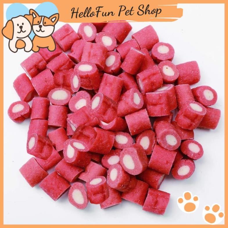 Phomai cuộn cá hồi, Phomai cuộn thịt gà Bowwow - Đồ thưởng cho chó mèo (Gói 120g