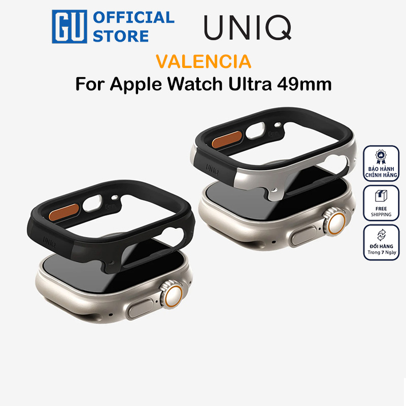 Ốp Cho Apple Watch Ultra UNIQ Valencia 49mm Bảo Vệ Đồng Hồ Hoàn Hảo 360 Độ Hàng Chính Hãng