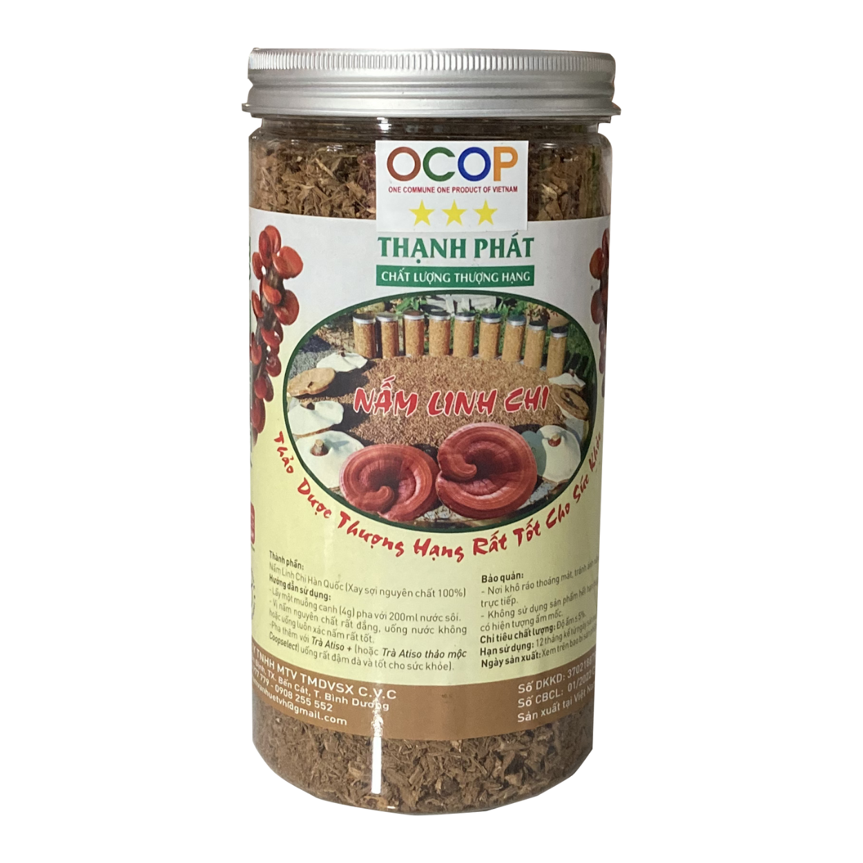 Trà NẤM LINH CHI HÀN QUỐC XÂY SỢI THẠNH PHÁT 100% tự nhiên SẢN PHẨM CAO CẤP hộp 180gr giúp thanh lọc cơ thể tốt cho gan thận mật FREESHIP ở HCM