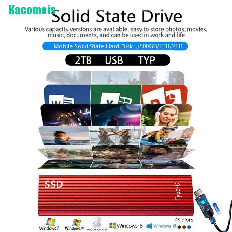 Ổ Cứng SSD Mini 1TB 2TB 4TB 8TB USB 3.1 Type C