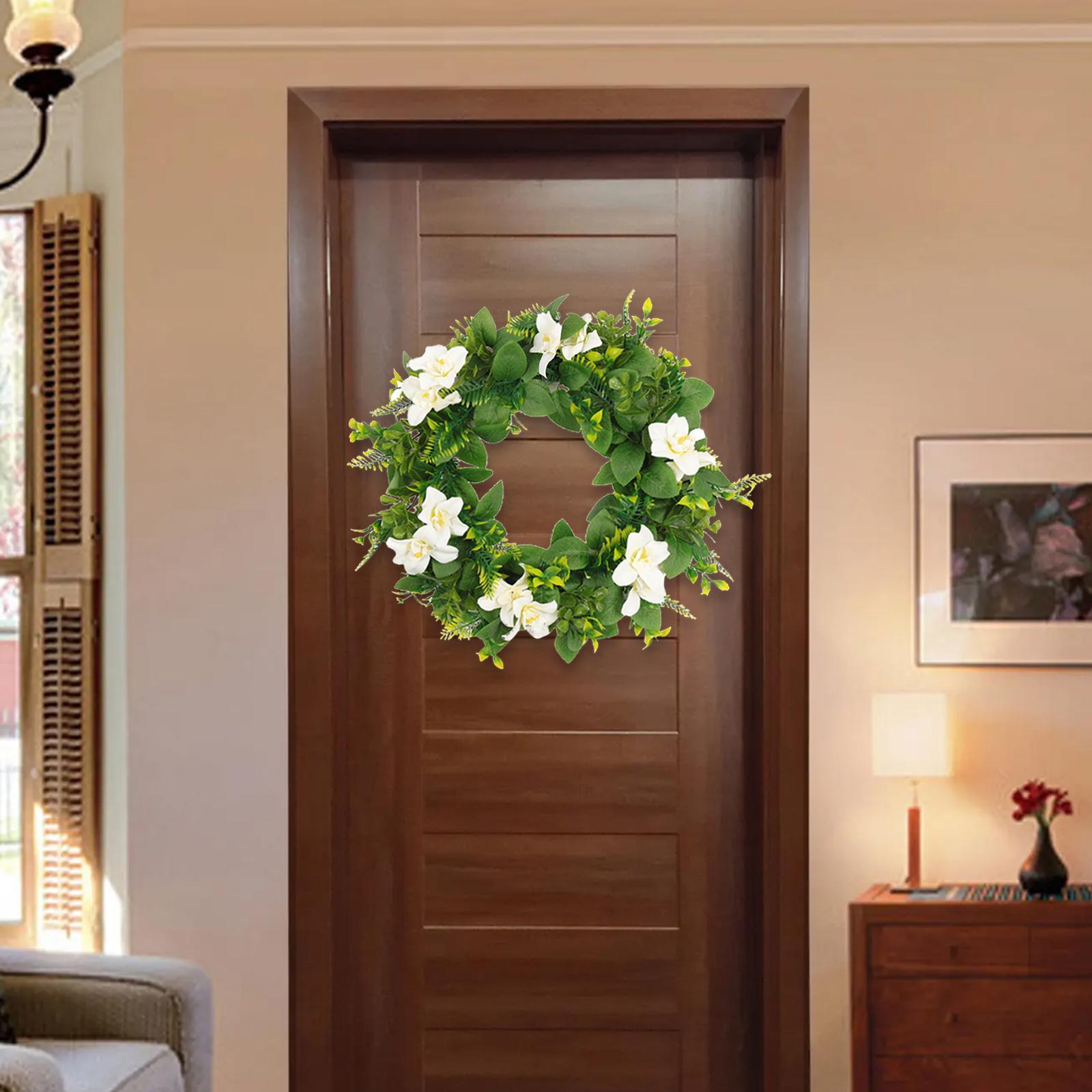 Artificial Flower Wreath for Front Door Floral Wreath for White
