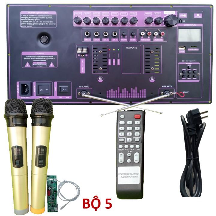 Mạch loa kéo Reverb 2 kênh kèm micro, mạch loa kéo kèm micro