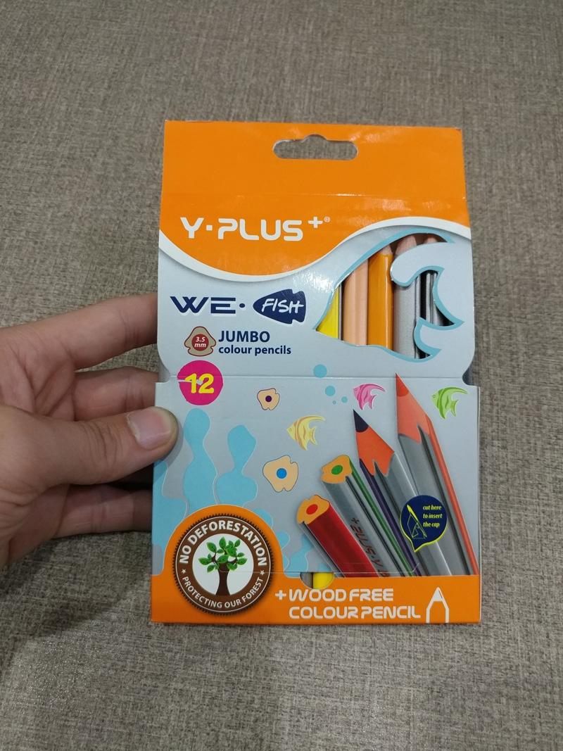 Bút Chì Màu Gỗ WE FISH JUMBO - 12 màu - Y PLUS+ TC150200_WF