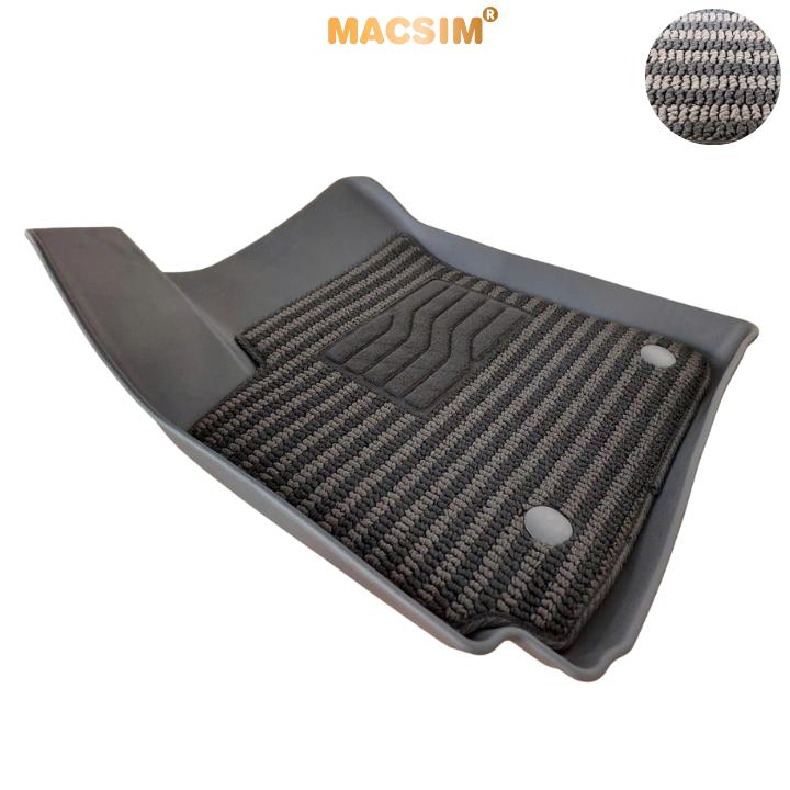 Thảm Lót Sàn 2 Lớp TPE Macsim Huyndai Venue 2022+ Chuẩn Form, Bền, Không Mùi (sd3 xám đen ct)