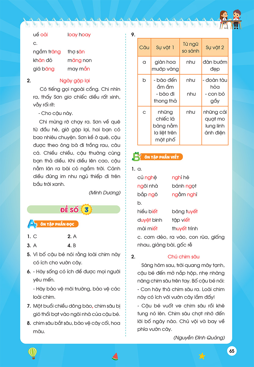 Phiếu Ôn Hè Tiếng Việt Lớp 3 - Hành Trang Vững Kiến Thức Lên Lớp 4 _MEGA