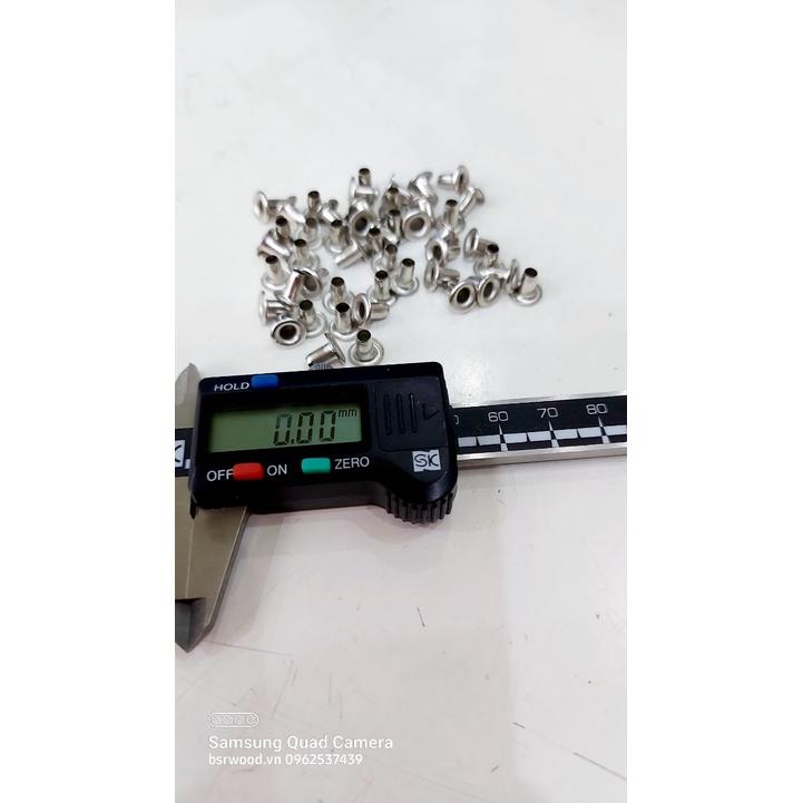 Khoen ore 3mm Chân cao 7ly Khuy mắt cáo đóng bạt, bấm túi giấy Bằng sắt xi Túi 100 cái