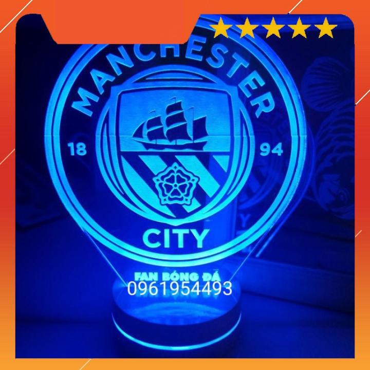 Đèn Led 3D Manchester City decor bàn học decor bàn làm việc quà tặng sinh nhật có khắc tên