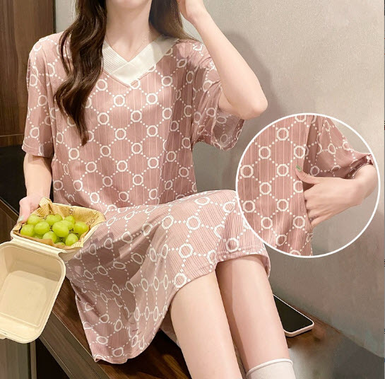 Váy ngủ bầu và sau sinh cho con bú ti KHÔI - Đầm mặc nhà cho mẹ - Đồ ngủ Cotton thời trang mùa hè Đẹp Giá Rẻ Bigsize