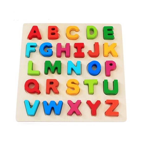 Bảng gỗ ghép hình chữ cái, số, hình khối - đồ chơi giao dục cho bé thêm say mê học tập
