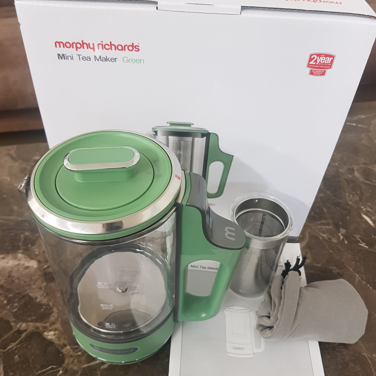Bình đun nước, pha trà đa chức năng Morphy Richards MR6086, dung tích 600ml, công suất 400W - Hàng chính hãng, bảo hành 24 tháng