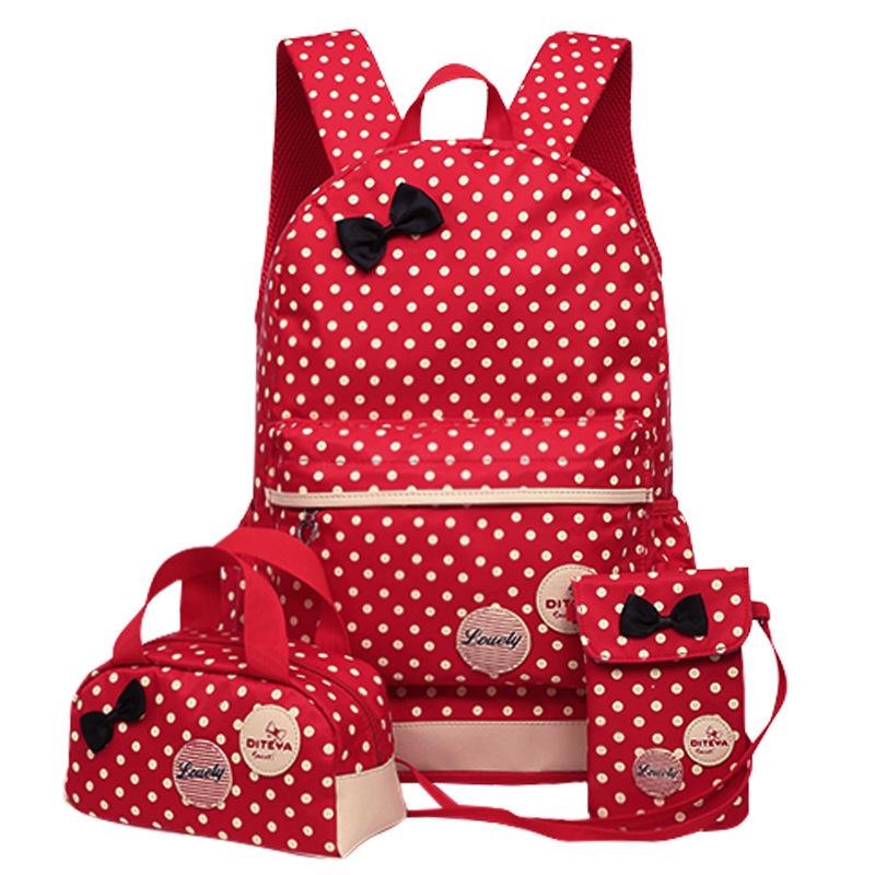 3 Bộ Trẻ Em Schoolbag Thời Trang Bé Gái Học Lưng Dễ Thương In Du Lịch Bagpack Học Canvas Dây Kéo Trường Túi 2021