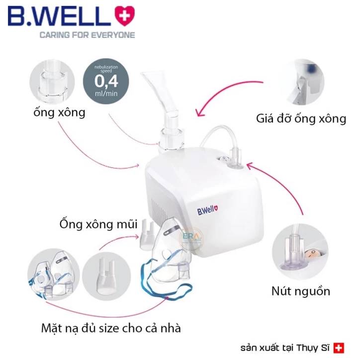 Máy xông mũi họng B.Well Swiss PRO-110