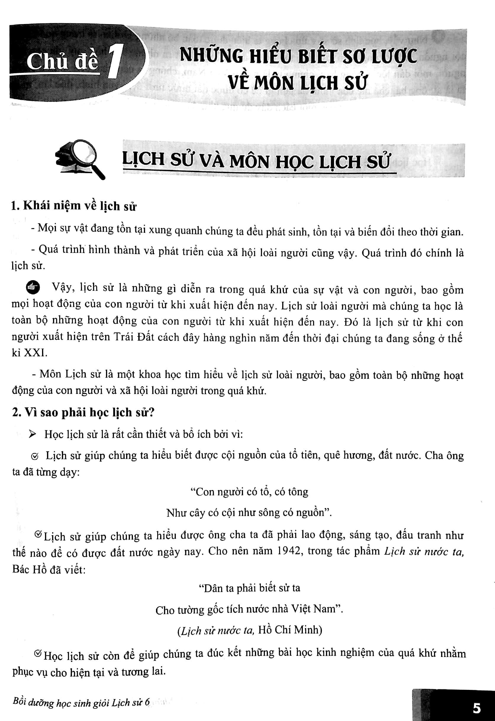 Bồi Dưỡng Học Sinh Giỏi Lịch Sử 6