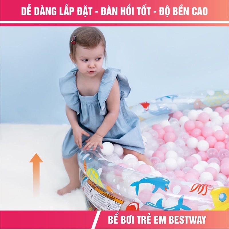 Bể phao bơi tròn 3 tầng bestway hình thú hấp dẫn cho bé