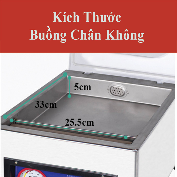 Máy hút chân không công nghiệp để bàn Mini hút khô, ướt, mọi loại thực phẩm đóng gói chân không Hàng Chính Hãng