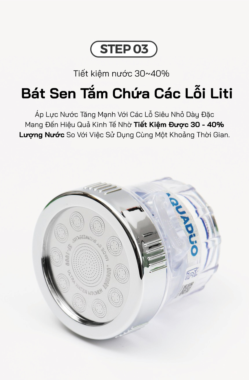 Combo Vòi rửa chén + 8 Thanh lọc nước AquaDuo SF-1000B