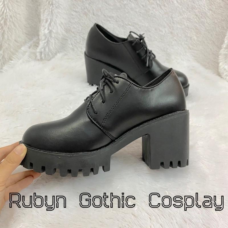 Giày Boots cao gót mẫu mới, giày cao gót phong cách gothic (Size 35 - 40 )