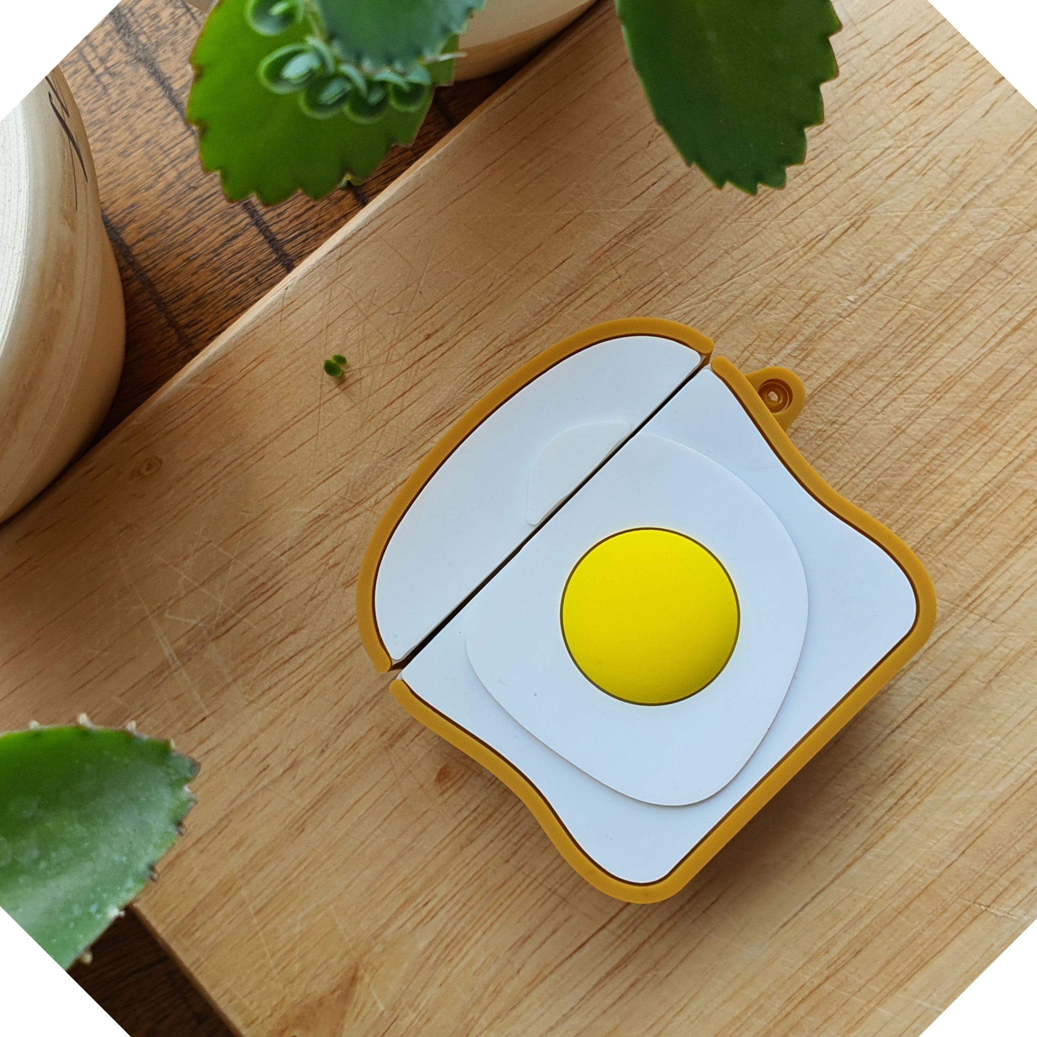 Bao Case Silicon Cho Tai Nghe Apple AirPods 1 / AirPods 2 - Hình Trứng Rán