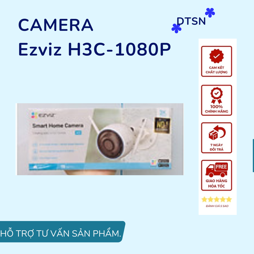 Camera wifi ngoài trời Ezviz H3C-1080P (hồng ngoại ban đêm) - Hàng chính hãng